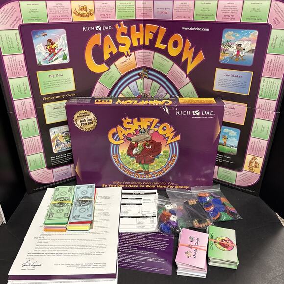 Cashflow Board Game Robert Kiyosaki Rich Dad Poor Dad Wealth Finance Money - Picture 1 of 11